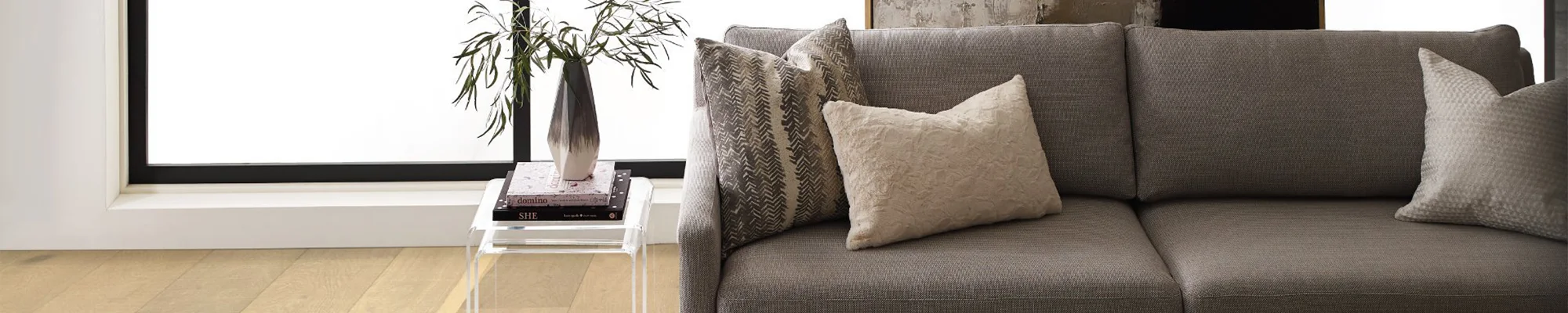 Couch on Hardwood Flooring